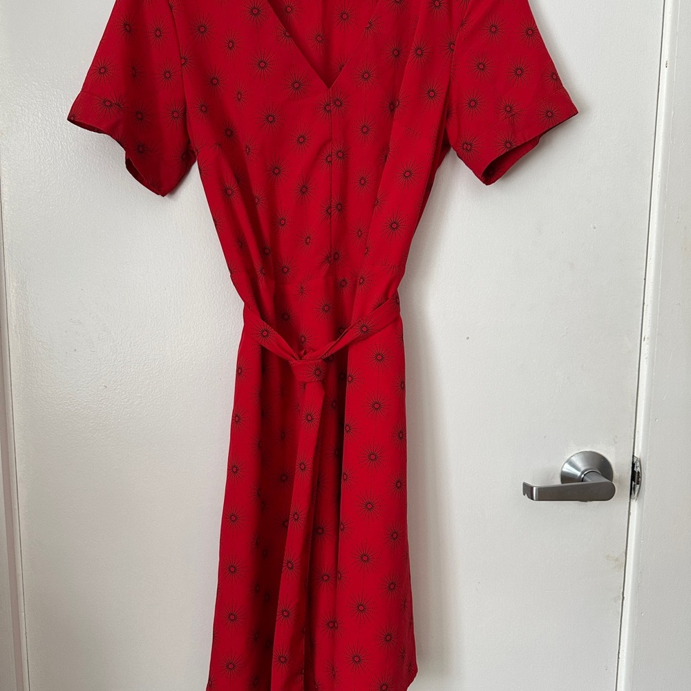 a new day Red Floral Midi Dress